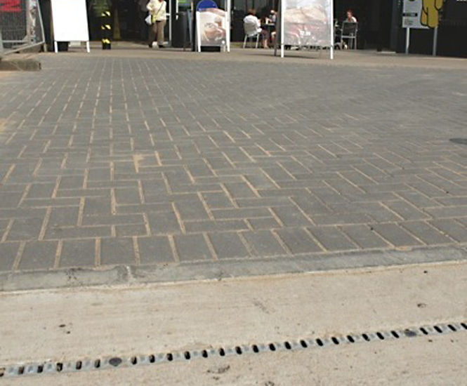 SUDS drainage channels, M5 Michaelwood Services