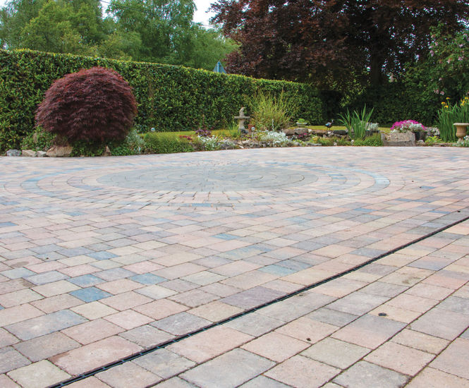 ACO HexDrain Brickslot discreet drainage in driveway
