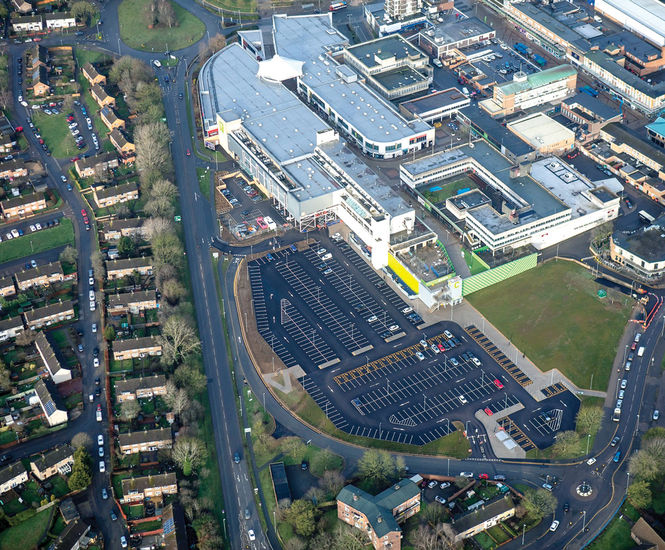 Drainage channels for Corby town centre regeneration