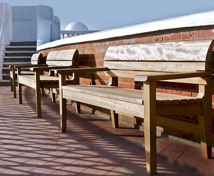 Chico Bench - FSC oak or iroko outdoor bench