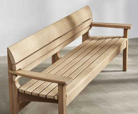 Chico contemporary FSC timber bench