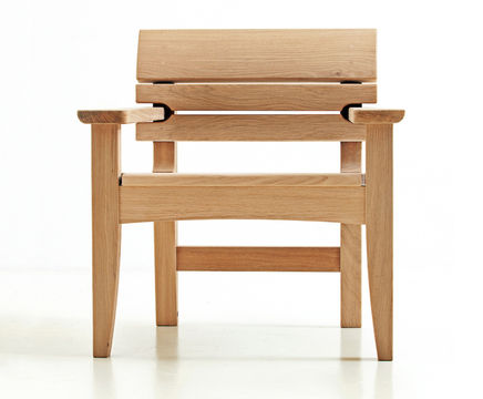 Chico Armchair - oak or iroko wood outdoor lounge chair