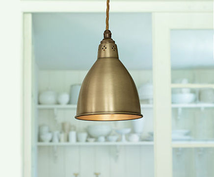 Barbican brass pendant light