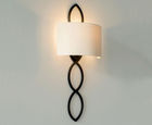 Cranleigh hand forged steel wall light - Matt black