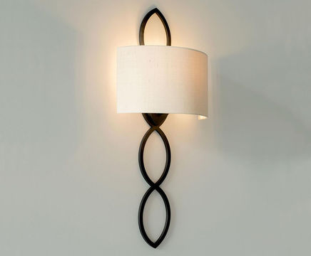 Cranleigh hand forged steel wall light - Matt black