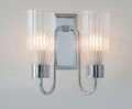 Double Morston wall light with fluted glass