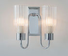 Double Morston wall light with fluted glass