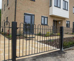 Bow-top steel railings