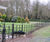 Traditional-style 5-bar steel estate and parkland fencing 6