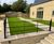 Traditional-style 4-bar steel estate and parkland fencing 3