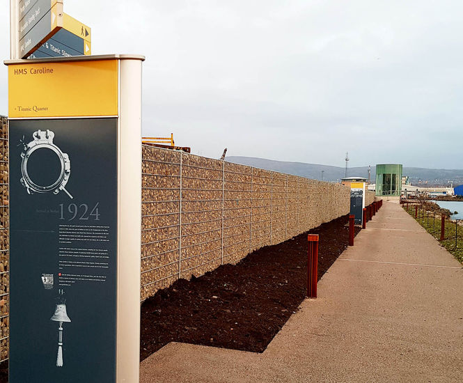 Natural Stone Fence™ for Belfast Titanic walkway