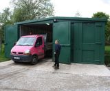 Secure storage unit for cemetery maintenance depot - on this page