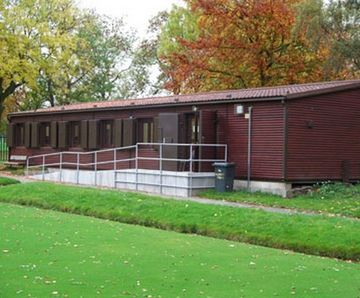 Modular timber-clad pavilion, Albert Park Bowls Club