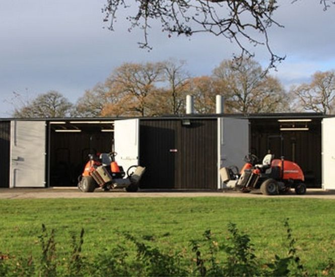Timber-clad machinery garage - National Football Centre