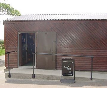 Timber-clad golf pro shop