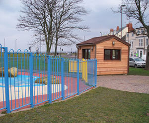 Refreshments kiosk for water play park