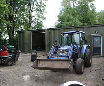 Welfare cabin and machinery storage - Sandwell MBC depot
