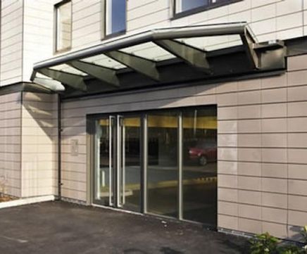 Cambridge bolted glass canopy