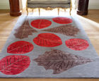 AUTUMN LEAVES bespoke  hand-knotted wool and silk rug 