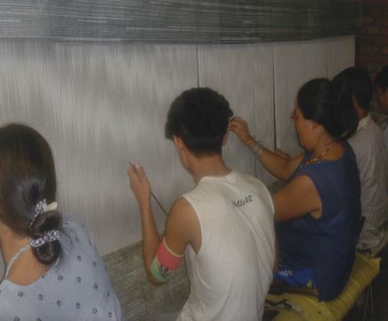 HAND-KNOTTED Nepalese wool and silk handmade rugs