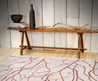 FALLING LEAVES bespoke hand knotted wool and silk rug