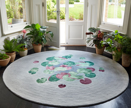 LILY POND bespoke hand-knotted wool and silk rug