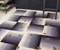 SCATTERED LEAVES bespoke hand-knotted wool and silk rug