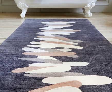 TUMBLE bespoke hand-knotted wool and silk runner