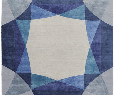 SAPPHIRE bespoke hand-knotted wool and silk rug 