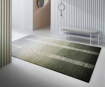 RIVULETS bespoke hand knotted wool and silk rug