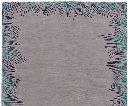 FEATHER BOUND hand knotted wool and silk rug