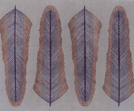 QUILLS hand-knotted wool and silk rug
