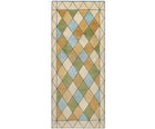 STAINED GLASS RUNNER - hand knotted wool and silk rug