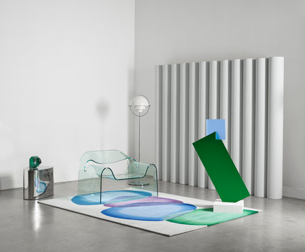 SLIVERS - bespoke hand knotted wool and silk rug