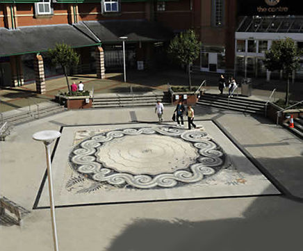 Mosaic paving, Almondvale Shopping Centre, Livingston