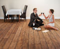 Solid oak hardwood flooring planks