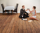 Solid oak hardwood flooring planks