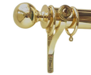 Decorative curtain poles