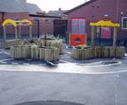 Playground roadways for safer surfacing or tarmac