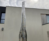 Laminae steel and mosaic sculpture for private client - on this page