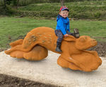 Leaping Hare cast iron sculpture – Hope Fields