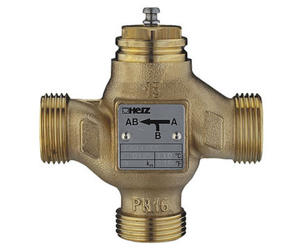 Three-way mixing and diverting valves