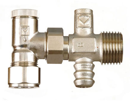 Drain-off lockshield return valve