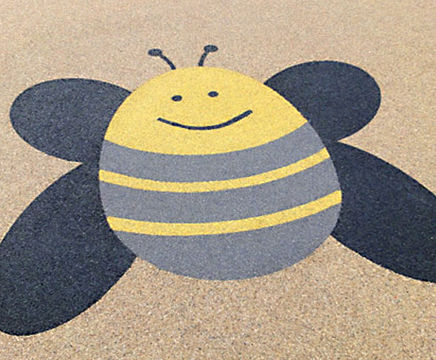 Addacolor - coloured resin bound aggregate surfacing for logos and patterns