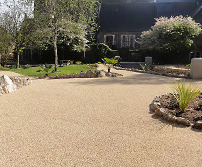 Resin bonded surfacing at Drake's Place, Plymouth