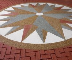 Compass design resin bound surfacing for Justice Centre