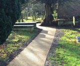 Resin bound pathway surfacing for church in Prestbury - on this page