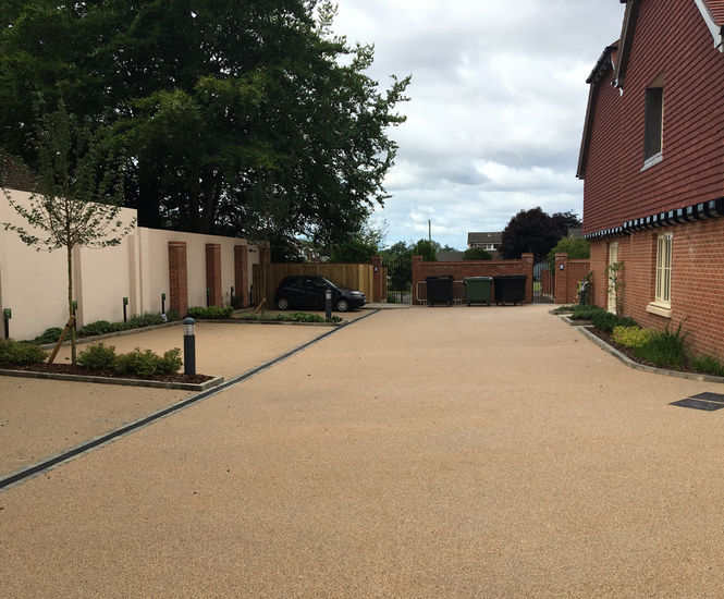 Resin bound porous surfacing for retirement development