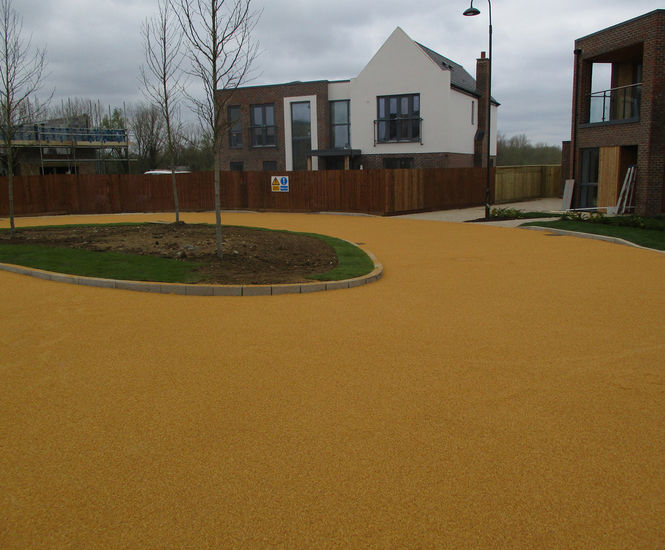 Resin bonded surfacing - housing development access road