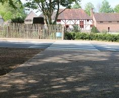 Resin bound paths and visitor centre entrance for museum